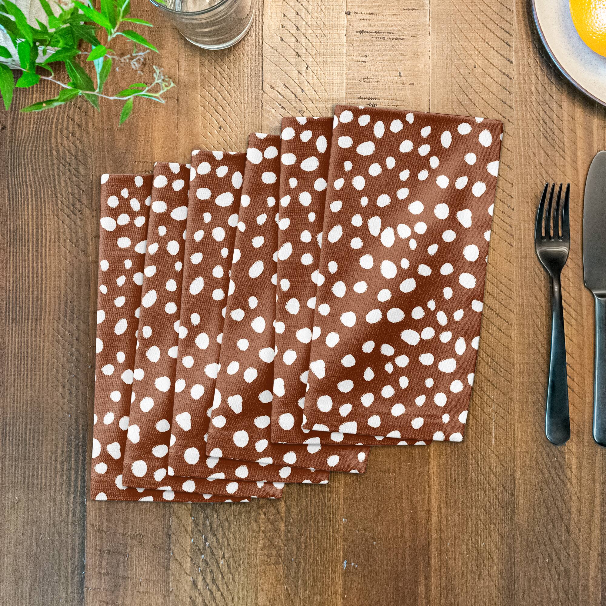 Teracotta Spots 10" x 10" Cotton Twill Napkin